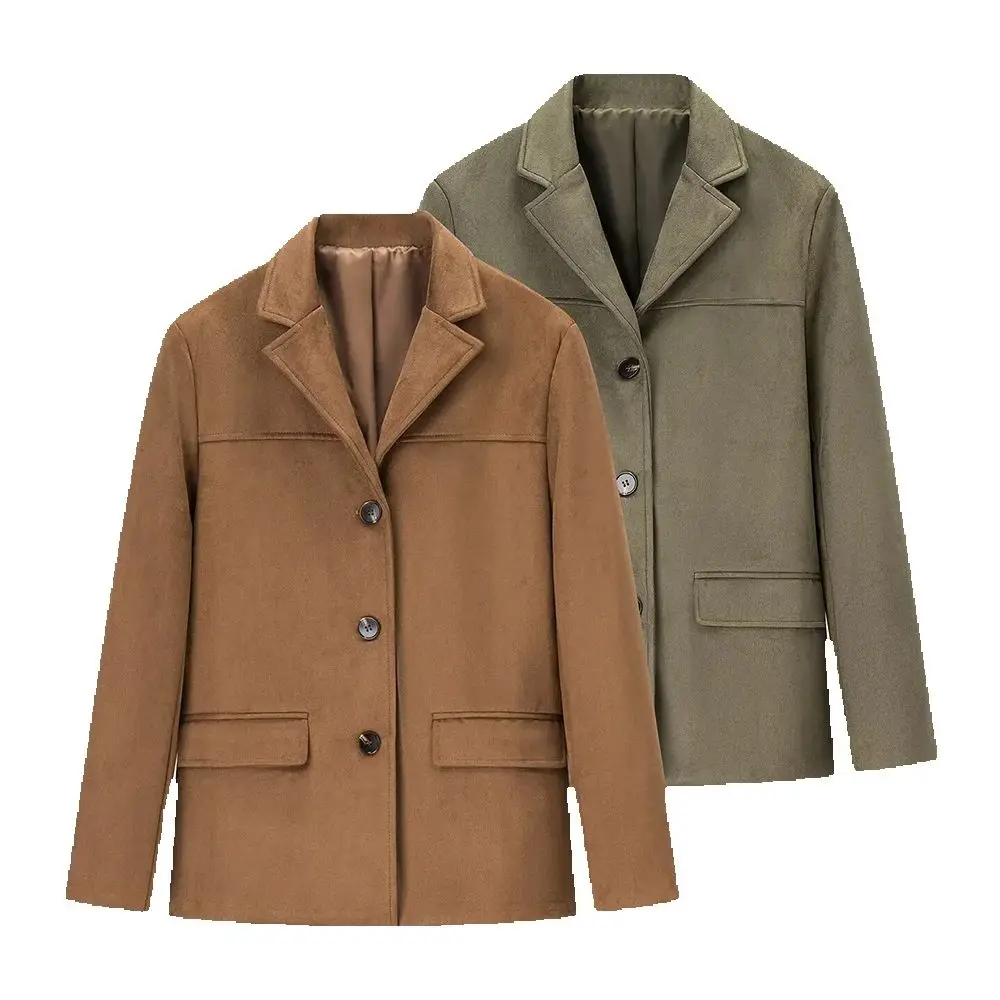 

Новый женский модный универсальный свободный повседневный однобортный пиджак с длинными рукавами в европейском и американском стиле в стиле ретро