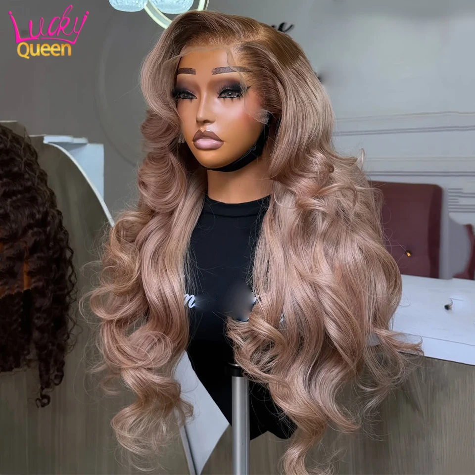 

Human Hair Wig Ombre Ash Blonde Colored 13X6 HD Lace Frontal Human Hair Wig For Women Body Wave Brazilian Hair Glueless