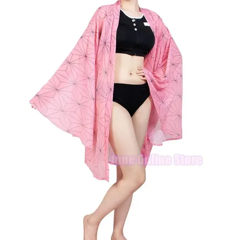 2025 New Anime for Women Kochou Shinobu Cosplay Swimsuit Bathing Suit Bikini Beach Summer Set RQR56