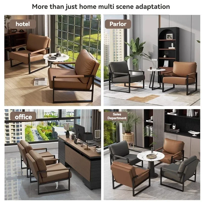 Nordic Single Sofa Chair Italian Light Luxury Small House Living Room Leisure Business Negotiation Reception Lazy Sofa Chair