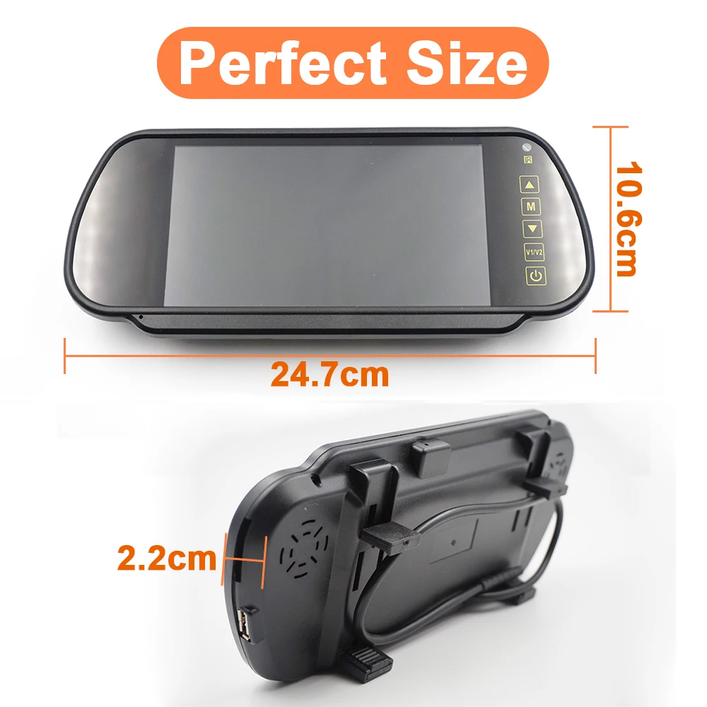 Carsanbo Parking Reverse CCD HD Car Rear View Backup Brake Light Camera for VW T5 Single Door 2016.5 After with 7