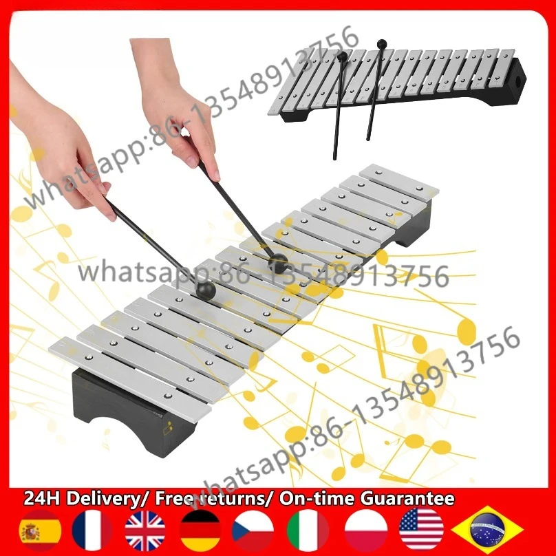 15‑Note Glockenspiel Xylophone Kids Percussion Instrument Orff Teaching Music Classroom Educational Toy
