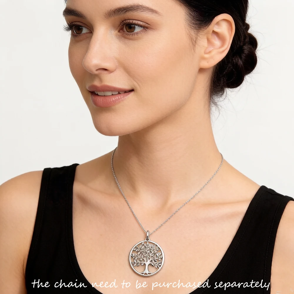 Anhänger Baum Marke Neue Mode Romantische Schmuck Europa Zubehör 925 Sterling Silber Natur Geschenk Für Frauen – Detail 3