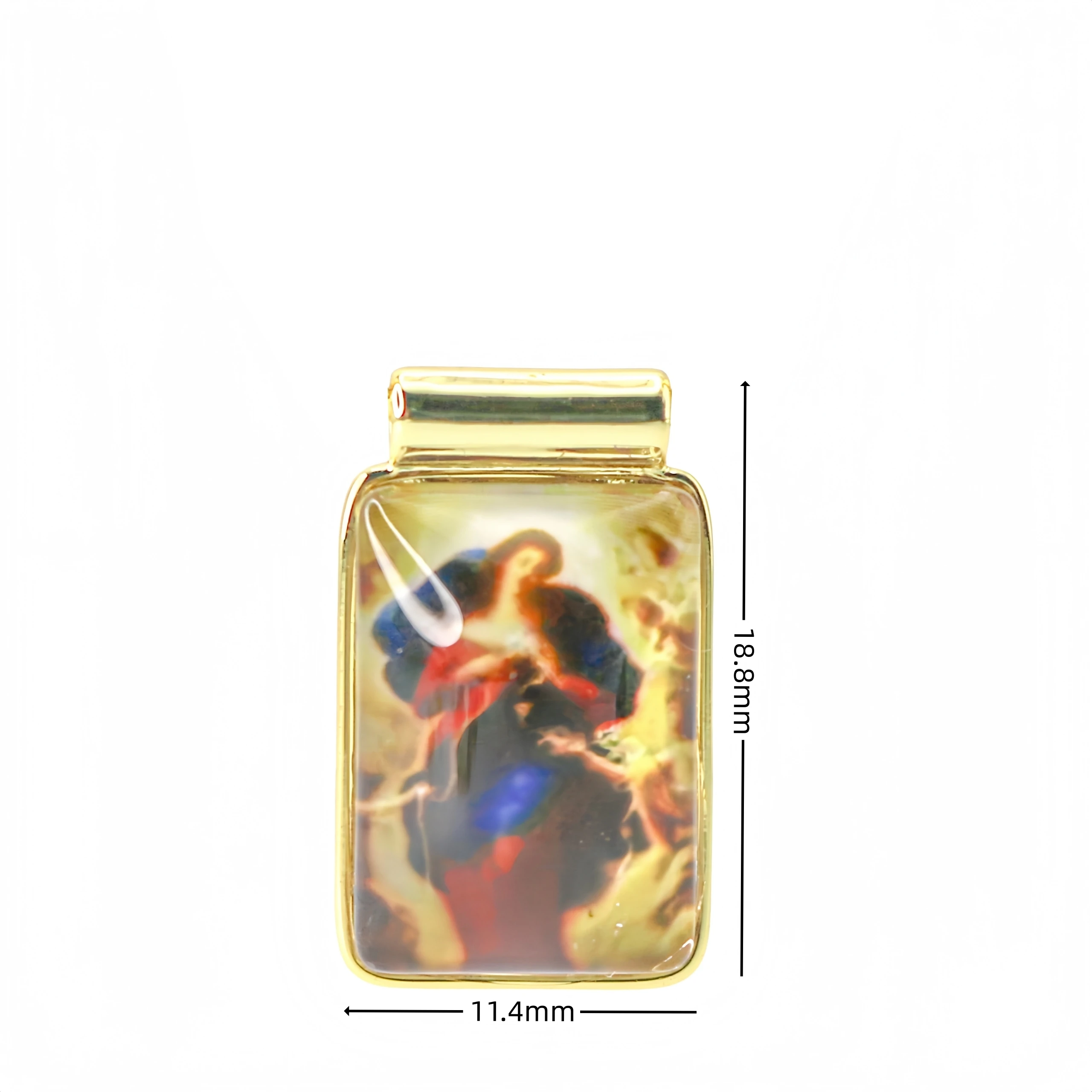Wholesale Our Lady Undoer of Knots Scapular Necklace Gold Plated Rectangle Religious Pendant Catholic Prayer Jewelry Gift