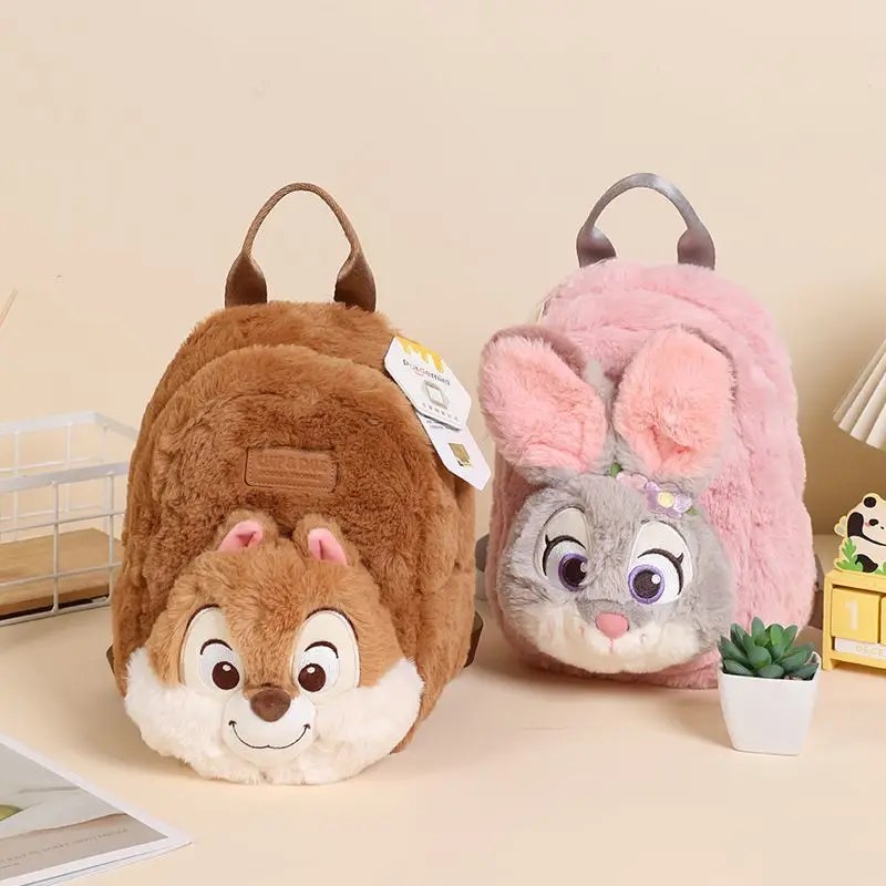Disney Judy Nick Backpack Cute Cartoon Personalized Creative Fashion Plush Chip Doll Bag for Boys and Girls Birthday Gift