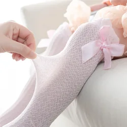 Girl Bow Mesh Sock Children's Socks Mesh Bow Baby's Socks Summer Thin Anti-Mosquito Socks Bubble Mouth Vertical Mesh Sock