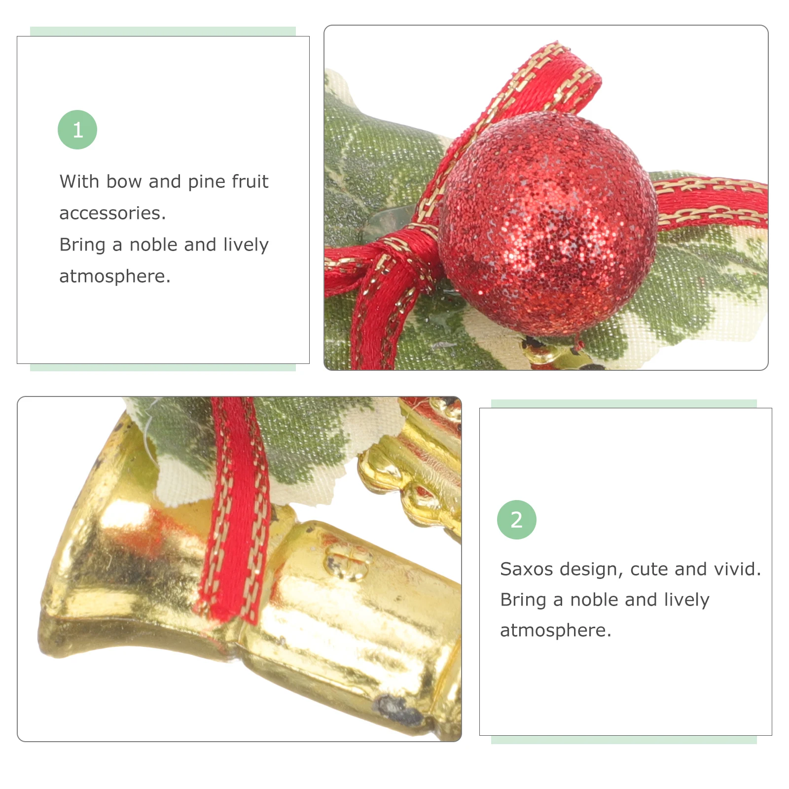 

10 Pcs Decorations Saxophone Hanging Musical Ornament Props Pendant Ornaments Golden Miniature