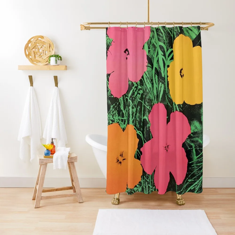 

Flowers Andy Warhol Exhibition Shower Curtain Bathroom Shower Set For Bathroom Shower Bathroom Decor Curtain