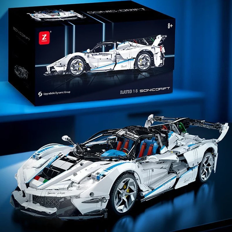 

New XZ0016 4501pcs 1：8 MOC Technical RC Sports Car FXXK EVO Building Blocks Bricks Model Toys for Children Birthday Gift Set