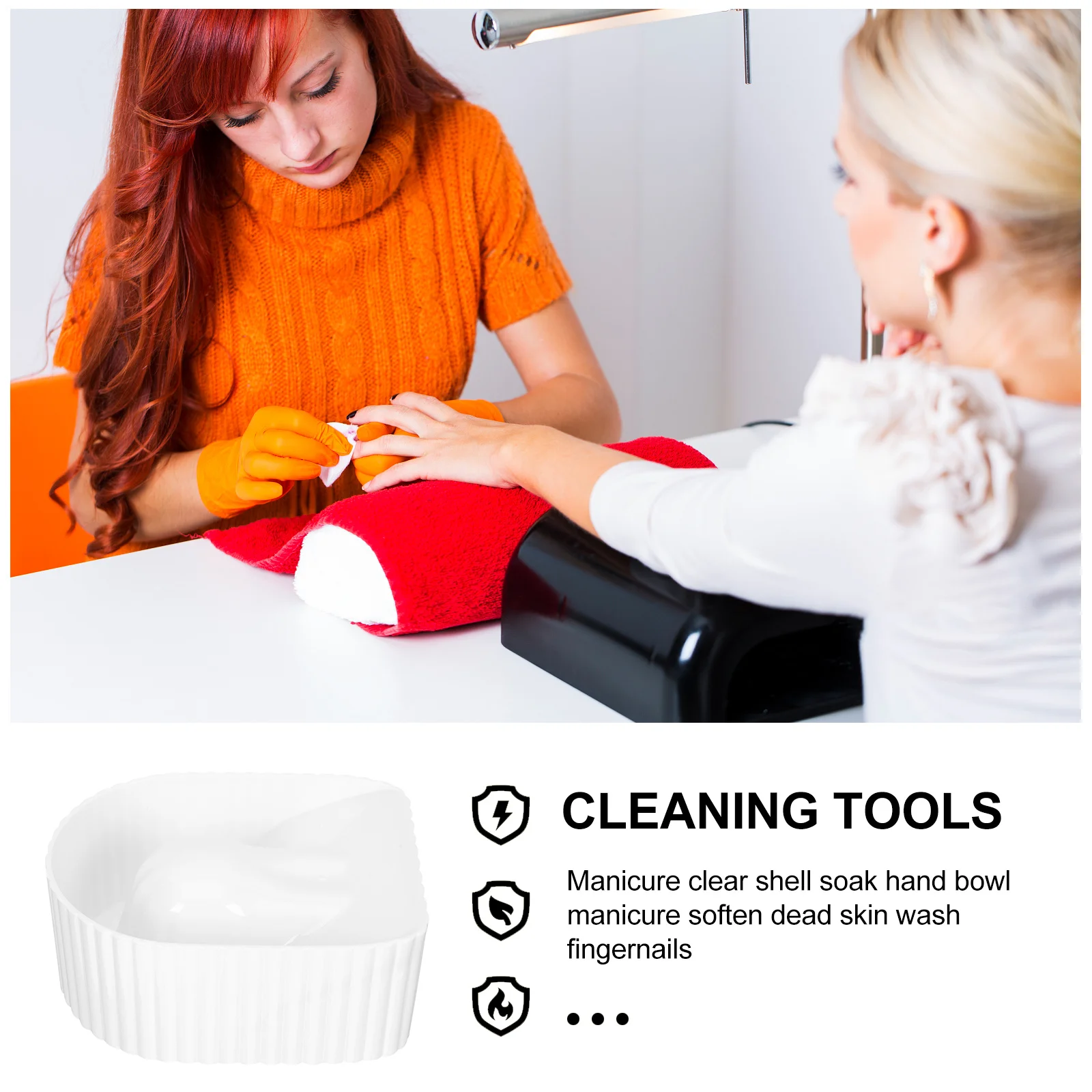 Acrylic Manicure Soaking Bowl For Nail Art Removal Polish Treatment Hand Spa At Home Salon Nail Soak Off Bowl