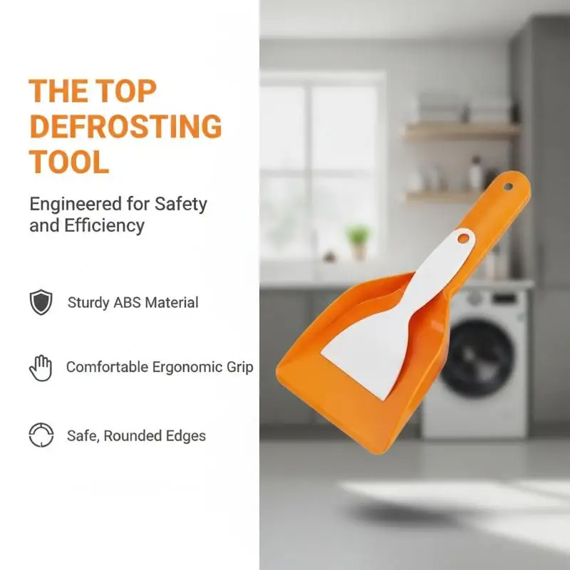 Easy Grip Refrigerator Defrost Shovel Eco-Friendly Plastic Freezer Ice Scraper for Kitchen Oil Ice Removal