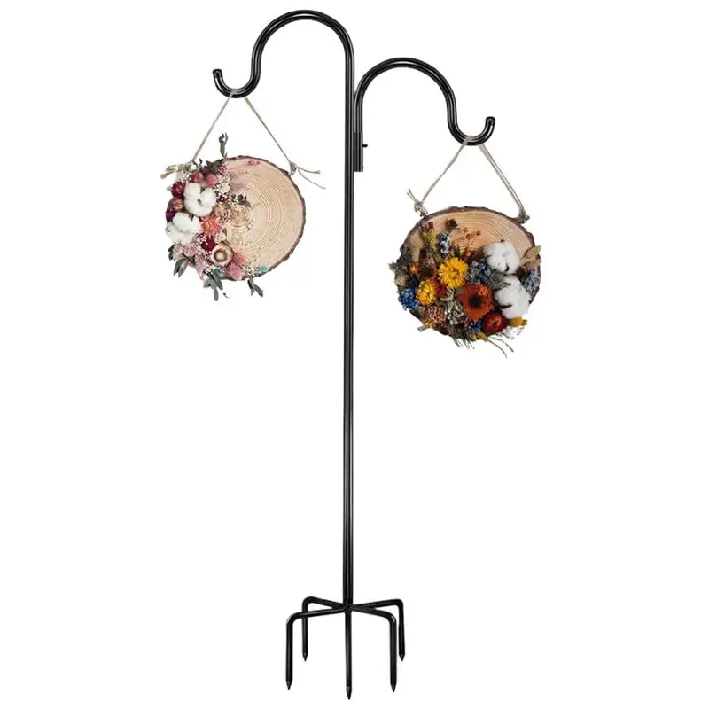 

2 крючка, крючок для пастухов, металлический садовый крючок для пастухов, сверхмощная станция для кормления птиц, садовые аксессуары для кормушек для птиц, цветов