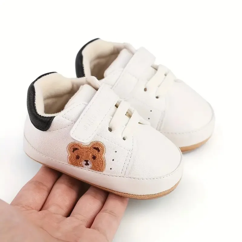 Frühling und Herbst Niedliche Bärenmuster Sportschuhe 0-12 Monate Baby Weiche Sohle Rutschfeste Sneaker – Detail 9