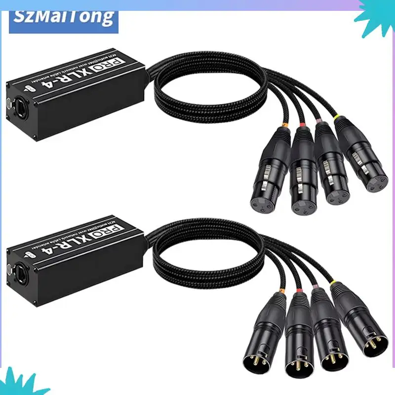 ABZW Компактный 4-канальный удлинитель аудио/DMX сетевого сигнала XLR для динамического сценического освещения и звуковой студии B