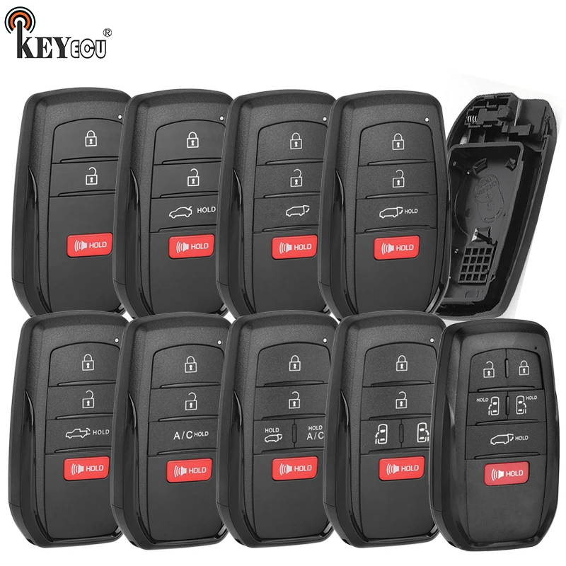 

KEYECU HYQ14FBX умный дистанционный ключ, оболочка для Toyota RAV4 Prime Venza Sequoia Crown BZ4X Highlander Sienna Prius