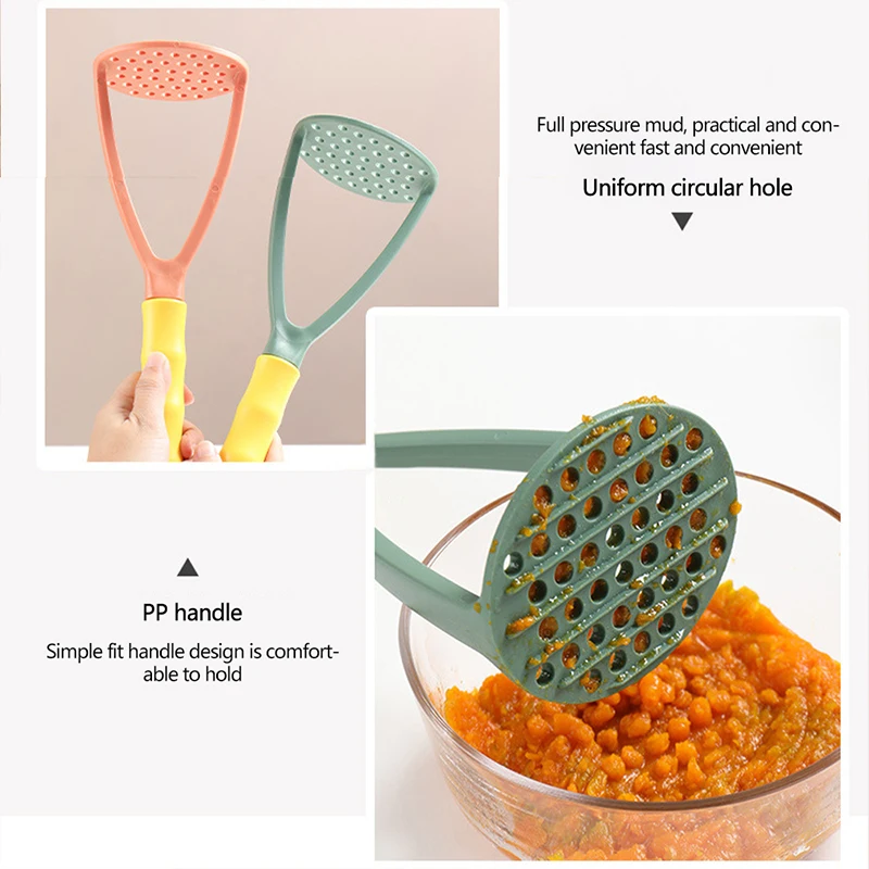 1 Pcs PP Pressed Potato Masher Ricer Puree Juice Maker Potato Pusher Smooth Mashed Potatoes Crusher Fruit Tools Kitchen