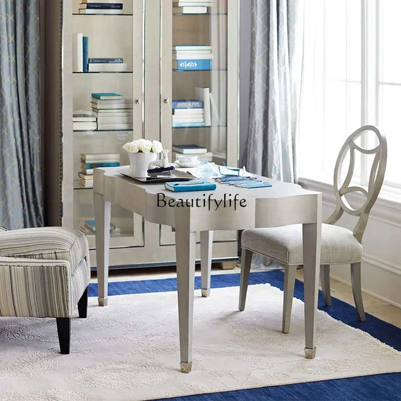 

yj32 Modern desk, all solid wood dresser, bedroom can be customized American country light luxury makeup dressing table