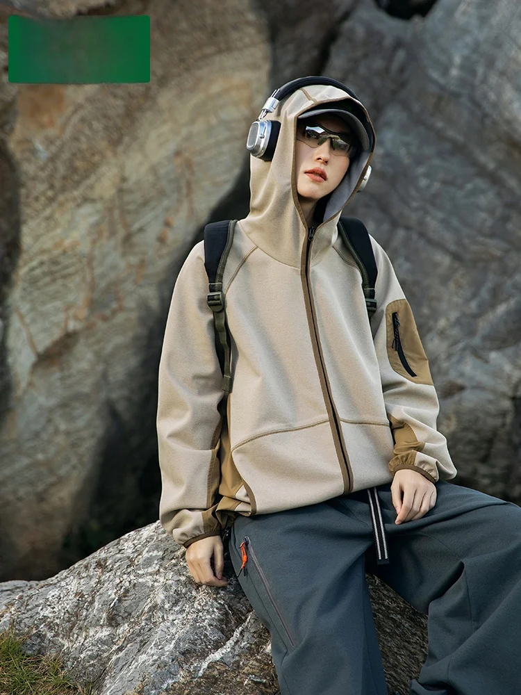 

Wooden Forest Qui Dry Sports Jaet Women's 2025 New Spring Autumn Lightweight Color Blo Hoodie Sweatirt Couple Sle