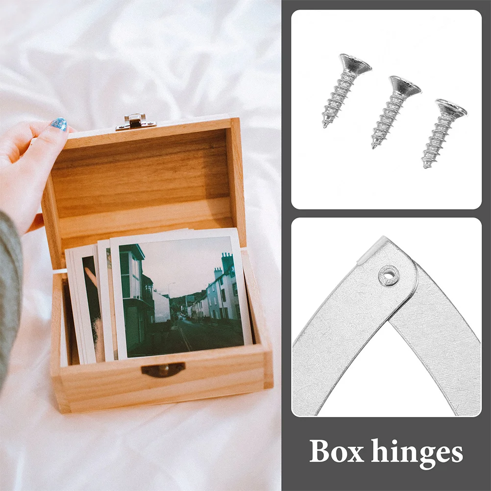 

20pcs Inner Hinge Fittings Metal Buffer Design Lid Support For Jewelry Box Cabinet Door Damper Hinges Latches For Packing Boxes