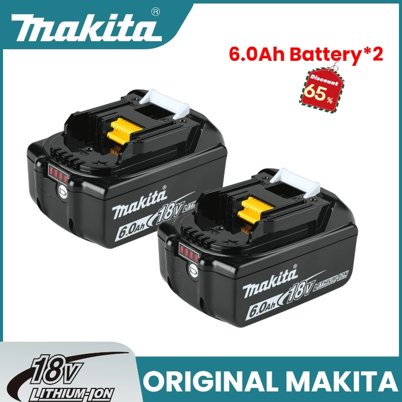 

100% Original Makita Battery, for BL1860B BL1850 BL1830 Makita 18V battery, Makita Drill DDF487, 125mm DGA404, DTW700, DTD173