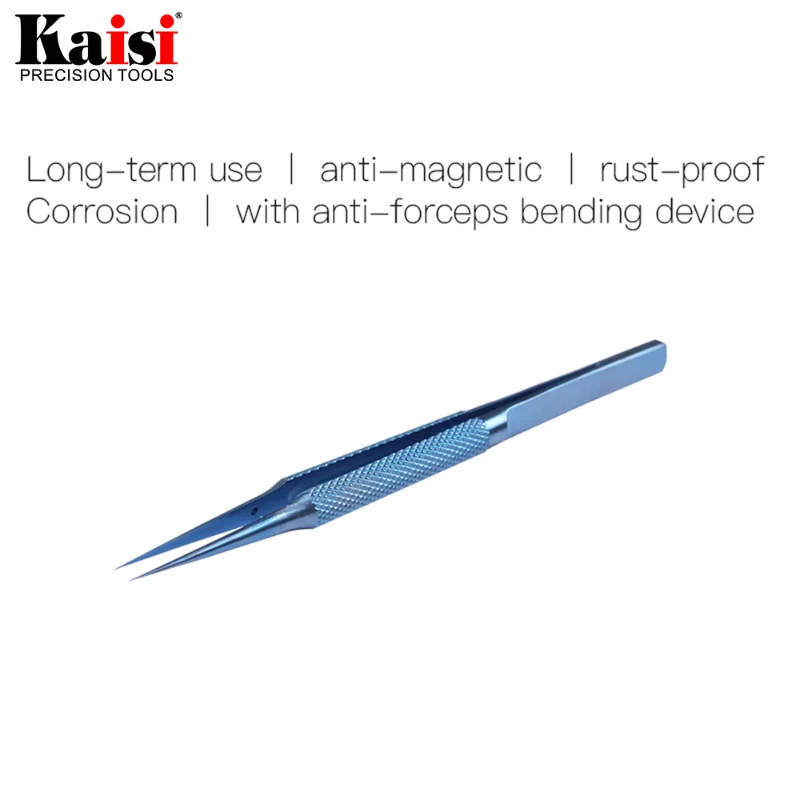 Titanium Alloy Tweezers Professional Repair Fingerprint Fly Line Phone Motherboard Precise Antimagnetic Electronics Tweezers