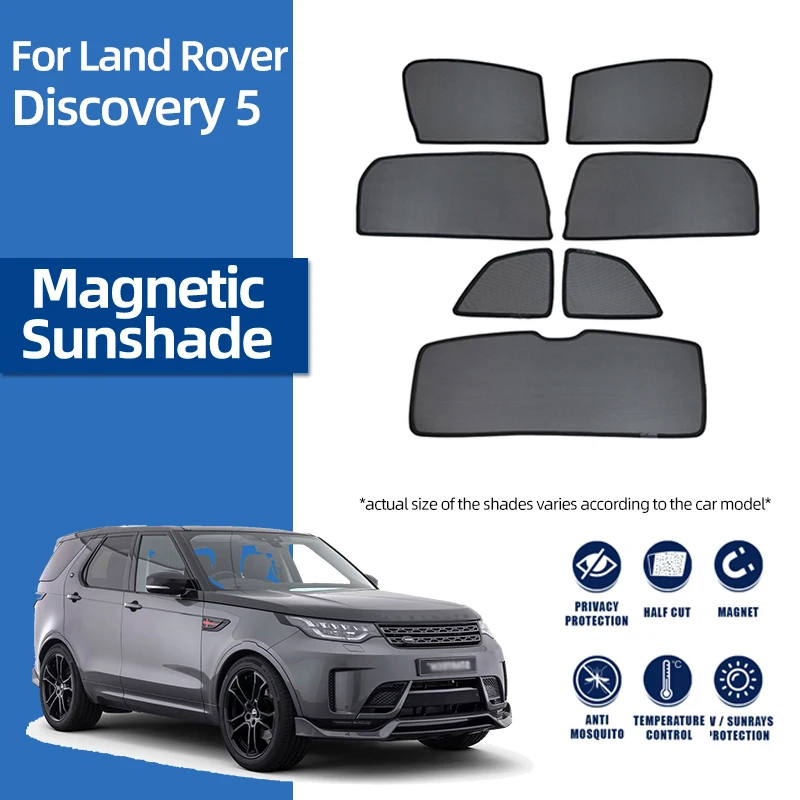 For Land Rover DISCOVERY 5 L462 2017-2023 Magnetic Car Sunshade Shield Front Windshield Curtain Rear Side Baby Window Sun Shade