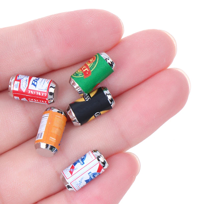 6 pz/set bottiglie di birra Miniature per 1:12 casa delle bambole in miniatura i bambini giocano a giocattoli