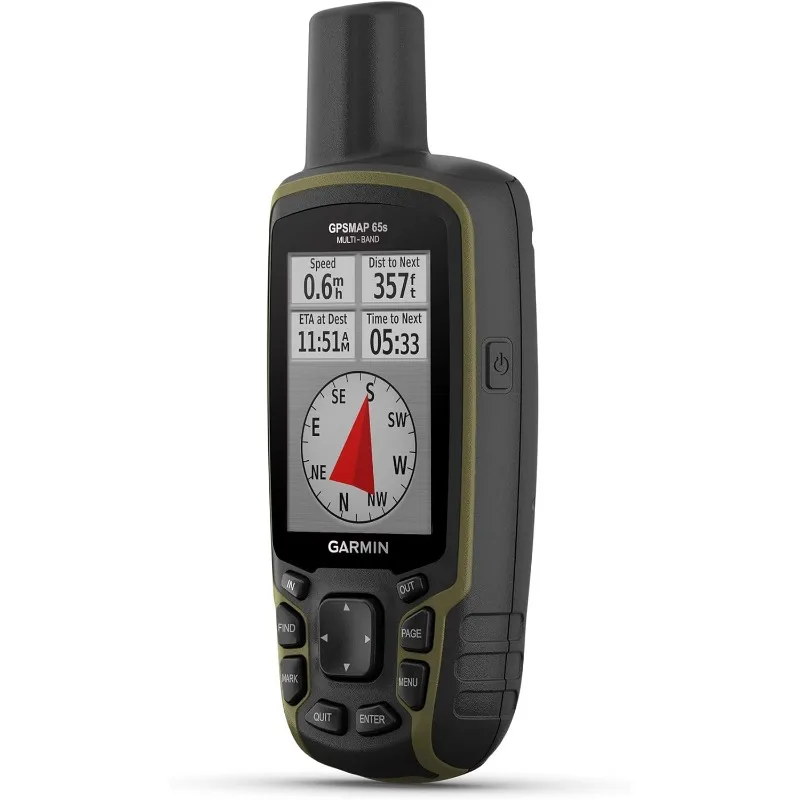 

GPSMAP 65s, Button-Operated Handheld with Altimeter and Compass, Expanded Satellite Support and Multi-Band Technology