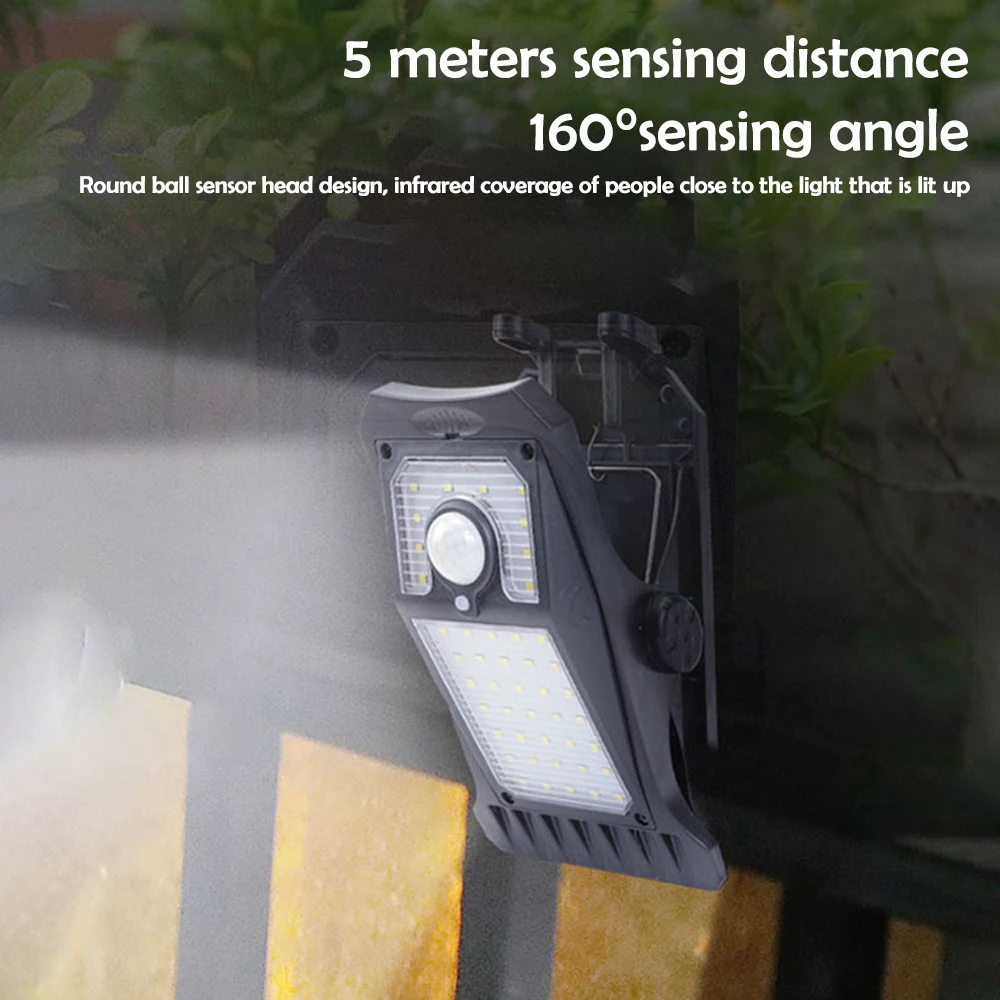 ไฟสวนประเภทคลิปโคมไฟพลังงานแสงอาทิตย์กลางแจ้ง Road Motion Sensor โคมไฟกันน้ำสำหรับใช้ในครัวเรือนตกแต่งสวนกลางแจ้ง
