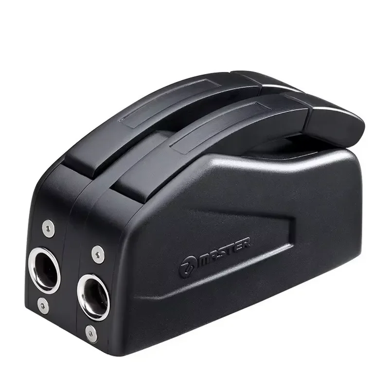 Sailboat Rope Gripper, 4-8mm 2-Piece Rope Clamp Set, Aluminum Alloy Marine Hardware, XTC-04082F, for Sailing Yacht Deck Rigging