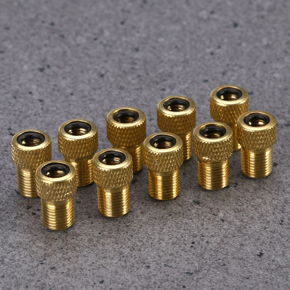 

10pcs Bicycle Valve Adapter Air Nozzle Aluminum Alloy Bike Valve Adapter Pump Compressor Accessories Cycling Accessories