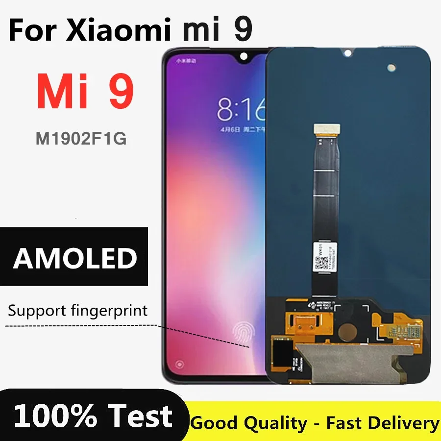 6.39'' Super AMOLED /TFT Mi 9 Screen For Xiaomi Mi 9 Mi9 M1902F1G Lcd Display Touch Screen Digitizer mi9 lcd