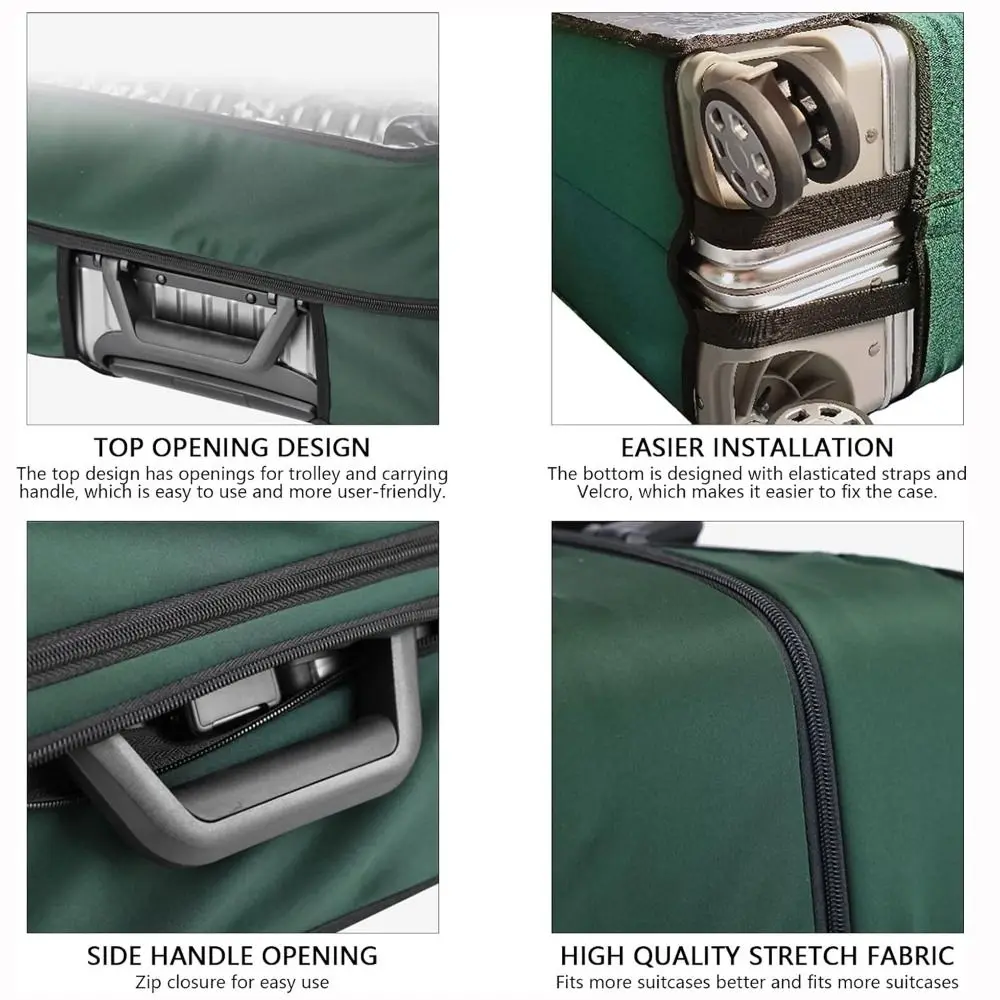 Portable PVC Transparent Suitcase Cover No Disassembly Required Elastic Travel Wrap Luggage Cover Waterproof Luggage Dust Cover