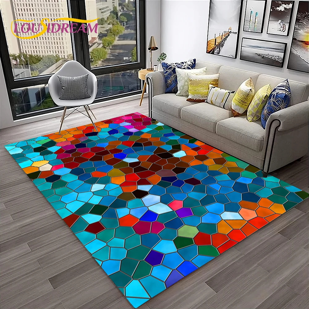 Alfombra antideslizante 3D Illusion Vision HD para el hogar, sala de estar, dormitorio, sofá, felpudo, decoración, área de niños