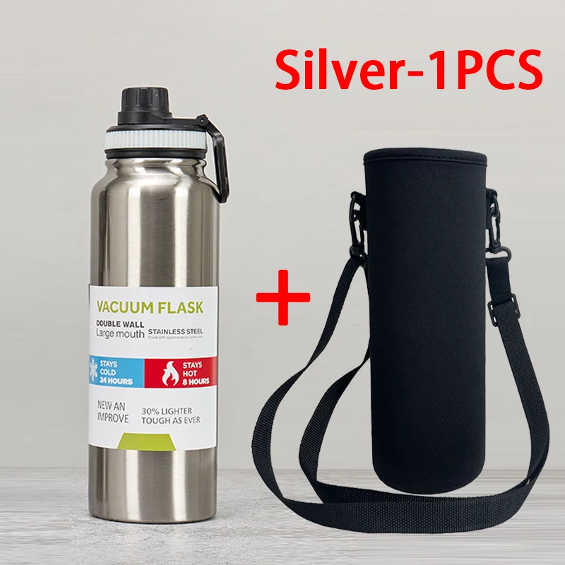 600/800/1000ML Thermosfles Roestvrijstalen Auto Thermische Cup Houdt Koud en Warmte Thermische Mok Sport geïsoleerde Cup Thermoskan