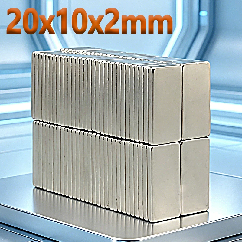 N35 NdfeB 20x10x2mm Magnet Square Shape Permanent Magnetic Imanes 20*10*2mm Accessory Neodymium Magnet 5-100pcs