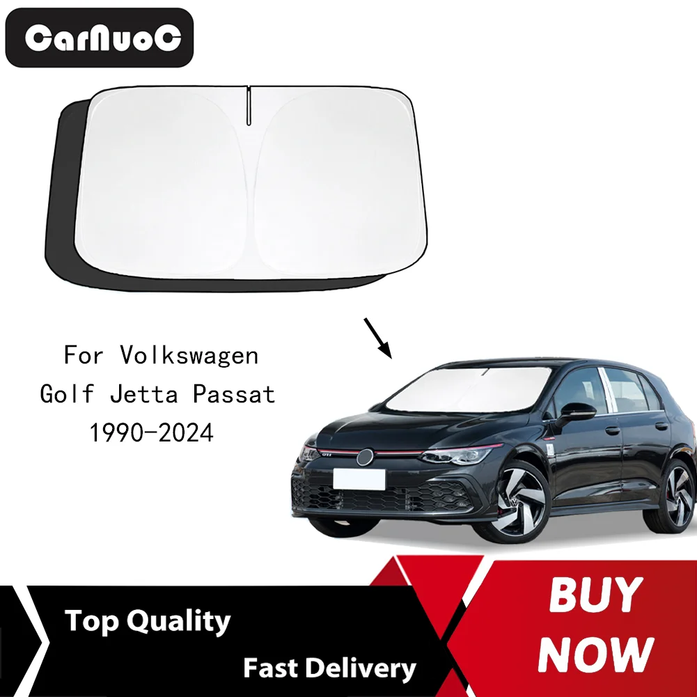 Солнцезащитные козырьки на лобовое стекло-УФ-отражающий теплозащитный экран премиум-класса, автомобильный козырек для VW Jetta MK3 MK4 MK5 MK6 MK7 MK8 Passat B5 B6 B7 B8