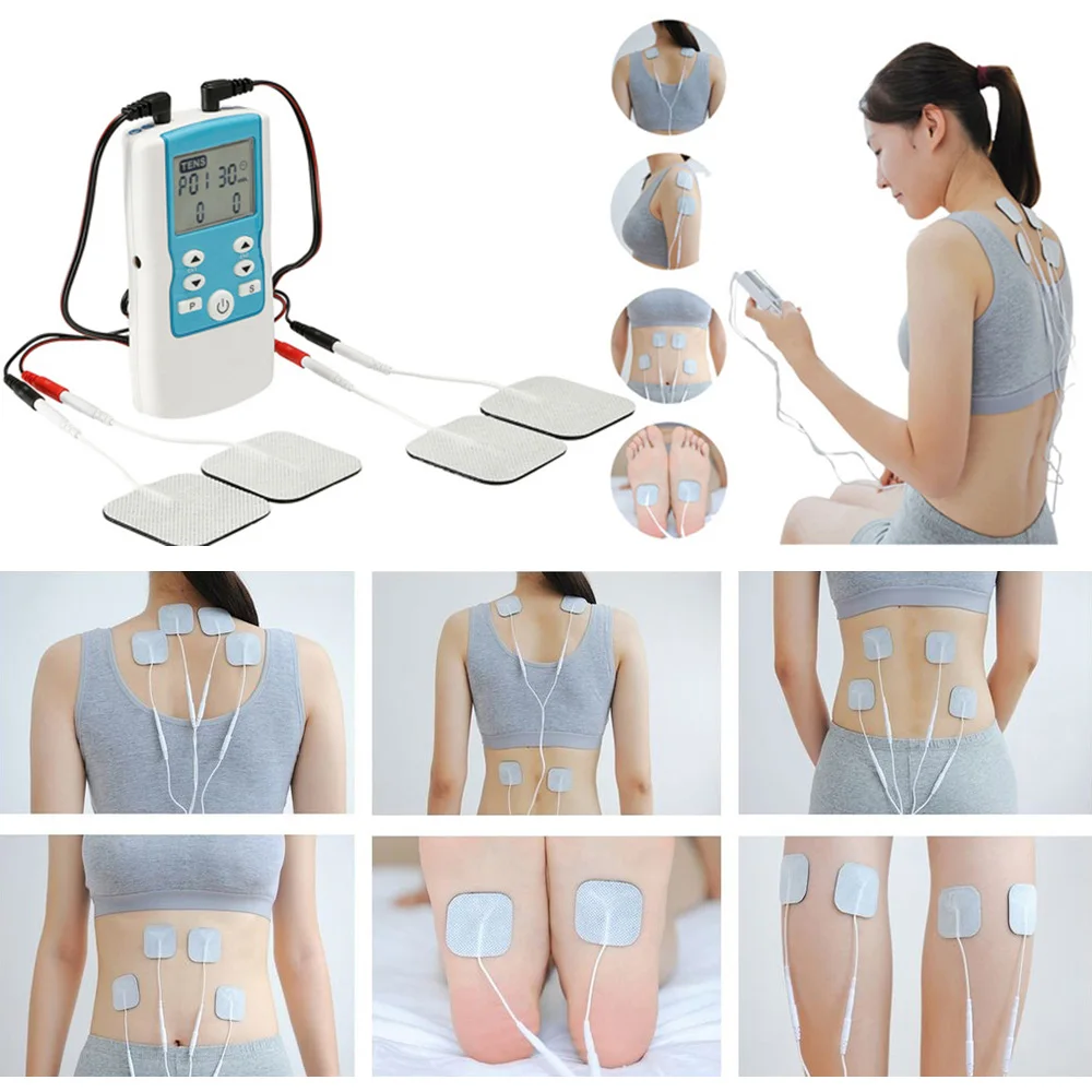 28 Modes TENS Unit Machine EMS Electric Muscle Therapy Stimulator Physiotherapy Pulse Massager Adjustable Pulse Width Frequency