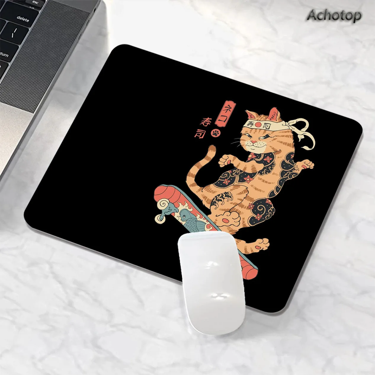 Japanese Style Cat Mouse Pad Anime Gaming Accessories Desk Mat XS Mausepad Gamer Small PC office Mouse Mat Mousepad 18x22cm