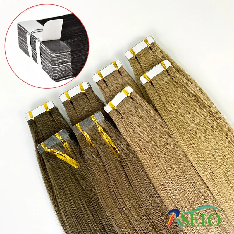 RSEIO Tape in Human Hair Extensions Natural Seamless Invisible 14