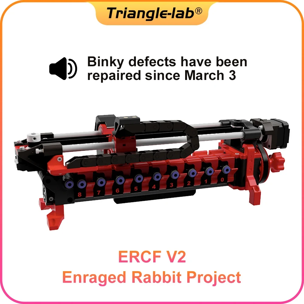 C Trianglelab 8 kleuren Enraged Rabbit Cotton Tail Inline Buffer voor ERCF V2 Rabbit 2.0 voor 3D-printer Voron EXTRduer