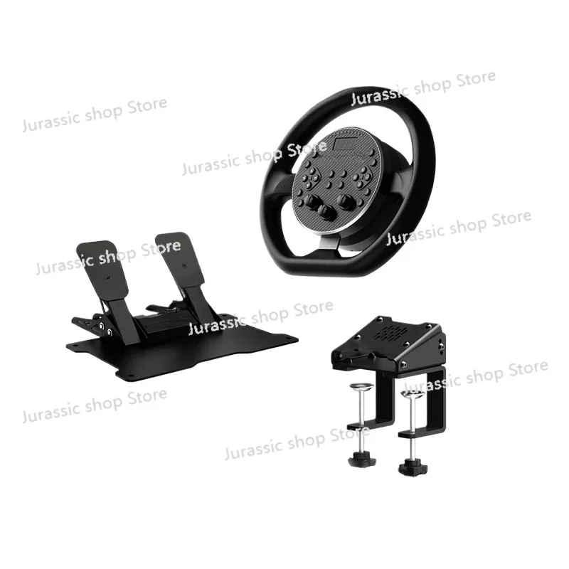 

Base Gaming Steering Wheel and Pedals PC Car Racing Driving Simulator