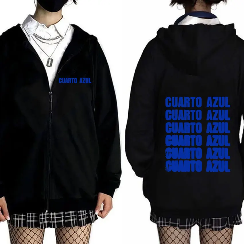 

Singer Aitana CUARTO AZUL World Tour 2026 Zipper Hoodie Men Women Fashion Pop Music Zip Up Jacket Male Vintage Hoodies Fans Gift