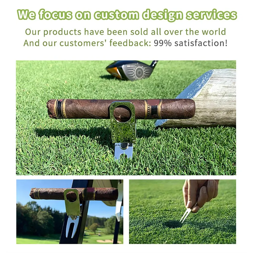 DSAO Magnetic Cigar Holder Golf Divot Marker Tool Portable Golf Cart Cigar Holder Clip Multipurpose Golf Accessories C