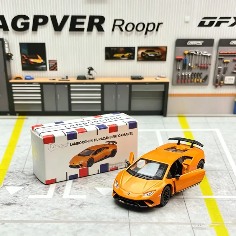 Bburago 1:64 Lamborghini Huracan Performante Alloy Super Sports Car Model Diecast Metal Track Racing Car Vehicle Model Kids Gift