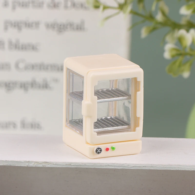 1/12 casa delle bambole pane dessert vetrina modello casa delle bambole mini mobili da cucina decorazione accessori per la casa delle bambole