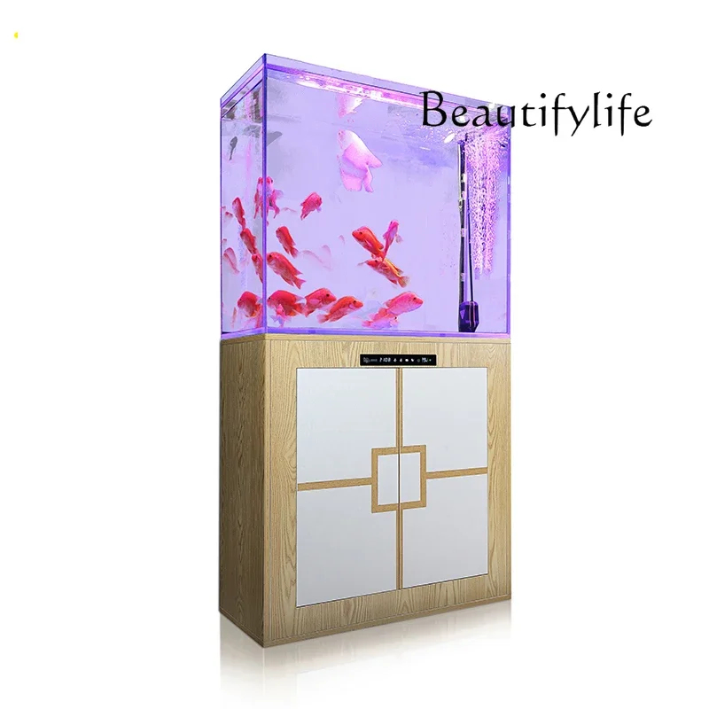X36 Fish Tank Living Room Small Floor-to-ceiling Household Self-circulation Ecological Water-free Bottom Filter Aquarium
