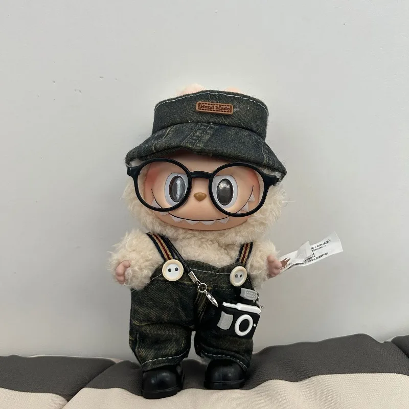 ラビュブ デニムオーバーオール ベビー服 一世代二世代三世代 ラビュブ 17cm ビニール ブラインドボックス 自虐的なクマのためのアクセサリー