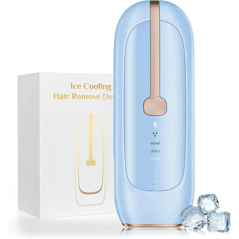 

Лазерный эпилятор, IPL-устройство для женщин и мужчин, домашнее использование, 41 ° Сапфировое охлаждение, почти безболезненное, безопасное и длительное удаление волос.