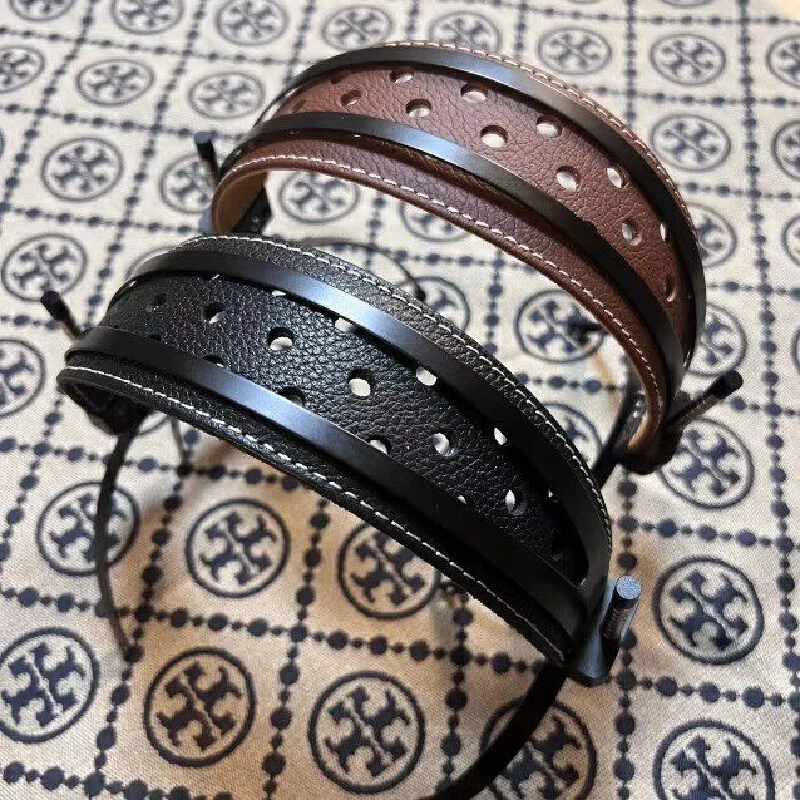 Replacement Headband For Over Ear Headphones Stainless Steel Genuine Leather Headband Bracket Diy Repair Part For Audio Users